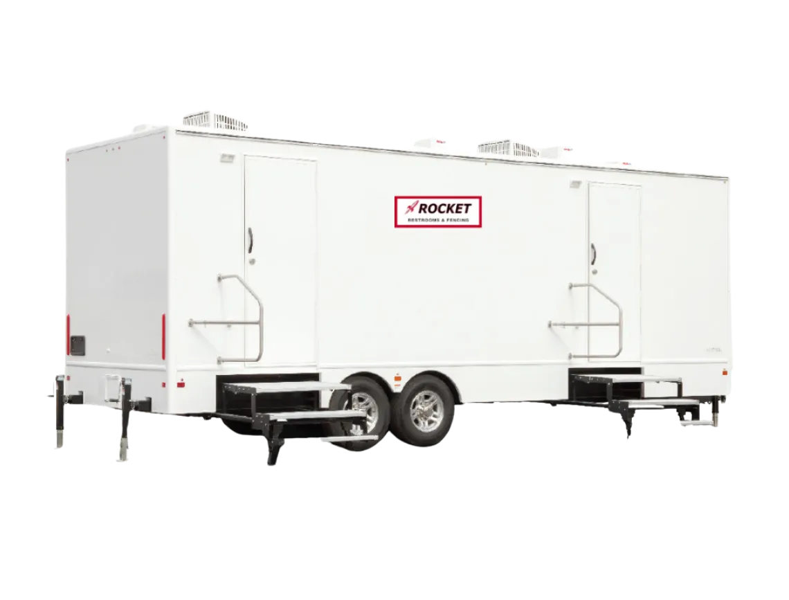 10-stall luxury restroom trailer exterior