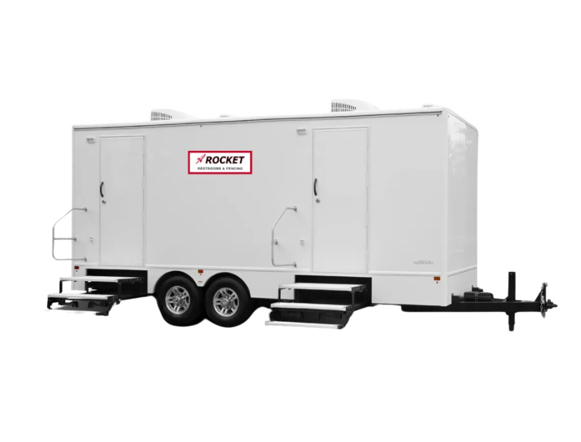 8-stall luxury restroom trailer exterior